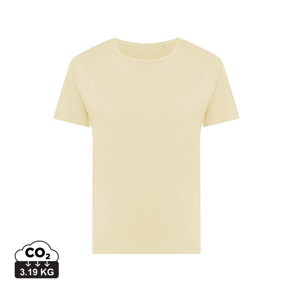 T-shirt Femme personnalisable coton bio 160g Yala Iqoniq cream yellow